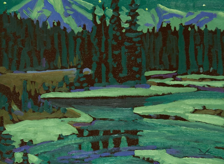 Artwork by Illingworth Holey Kerr, The Bow, Night