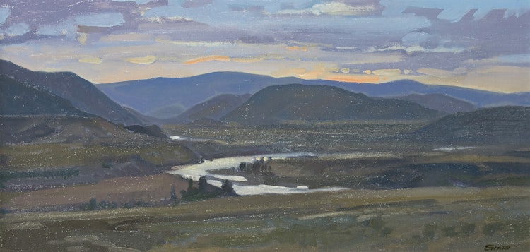 Artwork by Peter Maxwell Ewart,  End of Day, Thompson River Valley