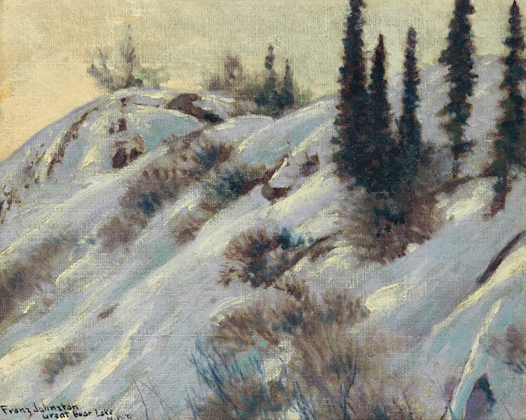 Artwork by Frank Hans Johnston, Cold Afternoon, Great Bear Lake, N.W.T.