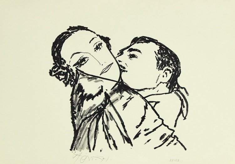 Artwork by Harold Barling Town, Clark Gable & Joan Crawford