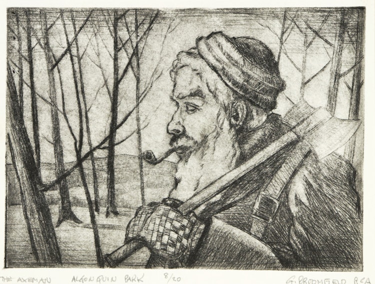 Artwork by Adolphus George Broomfield,  Folio of Six Etchings (Brackenwood Studio Press, Mississauga)