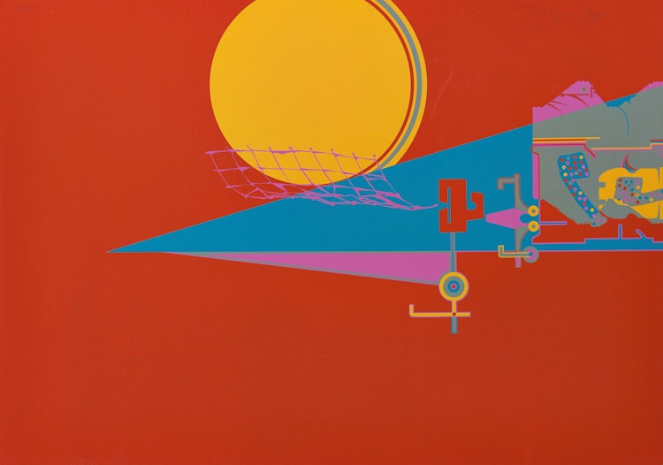 Artwork by Harold Barling Town, Moon Net
