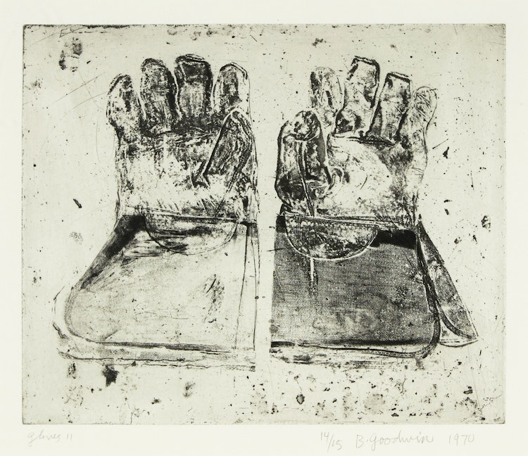 Artwork by Betty Roodish Goodwin, Gloves II