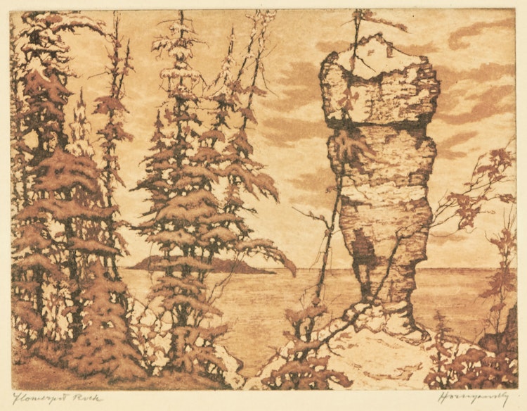 Artwork by Nicholas Hornyansky, Flowerpot Rock