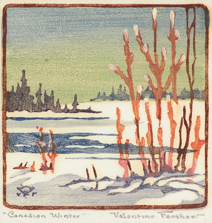 Artwork by Hubert Valentine Fanshaw,  Canadian Winter