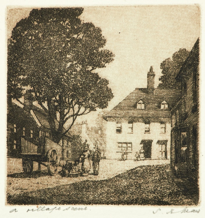 Artwork by Samuel Herbert Maw, A Village Scene