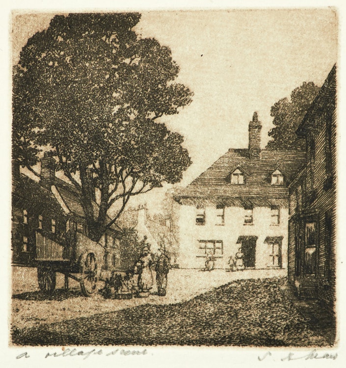 Artwork by Samuel Herbert Maw,  A Village Scene