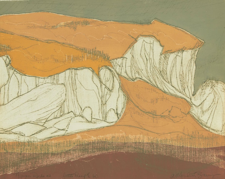Artwork by Anne Meredith Barry, Nipigon Rocks #2