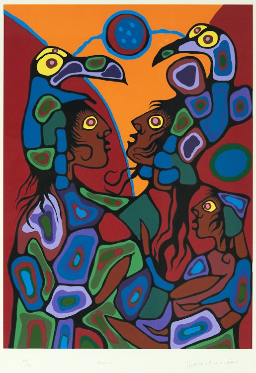 Artwork by Norval Morrisseau,  Family