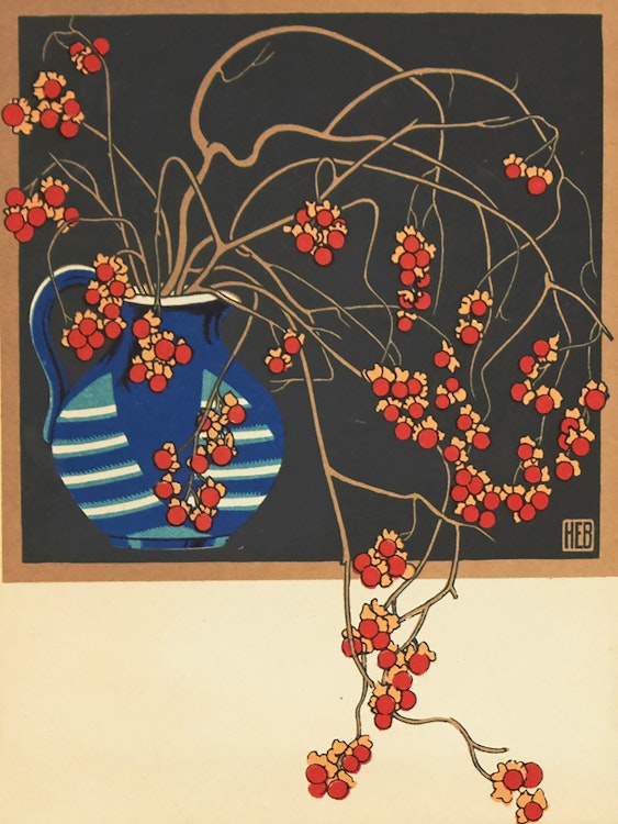 Artwork by Henry Eric Bergman, Celastrus Scandens (Bittersweet)