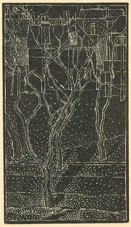 Artwork by Lionel LeMoine FitzGerald, Trees and Houses