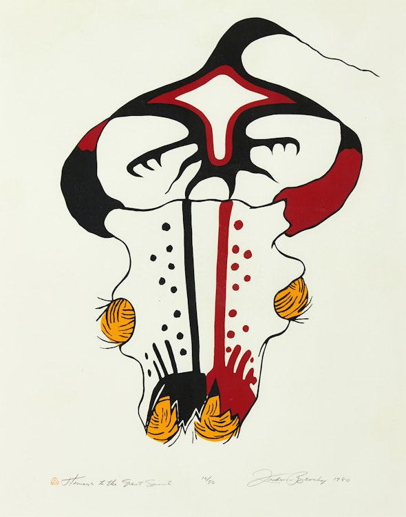 Artwork by Jackson Beardy, Homage to the Great Spirit