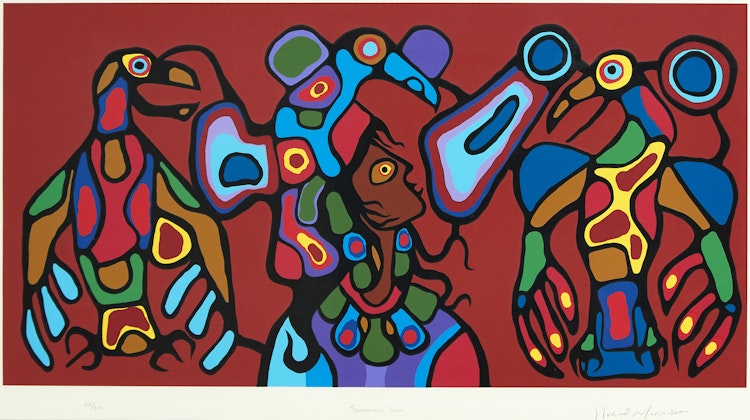 Artwork by Norval Morrisseau, Thunderbird’s Sprit