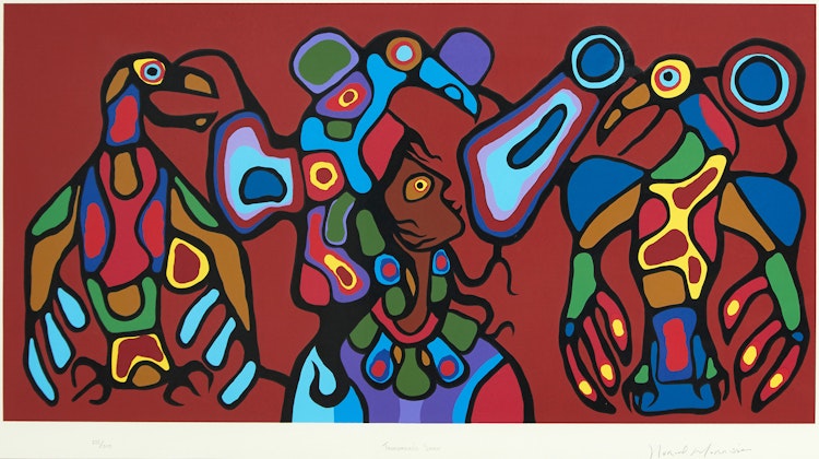 Artwork by Norval Morrisseau,  Thunderbird’s Sprit