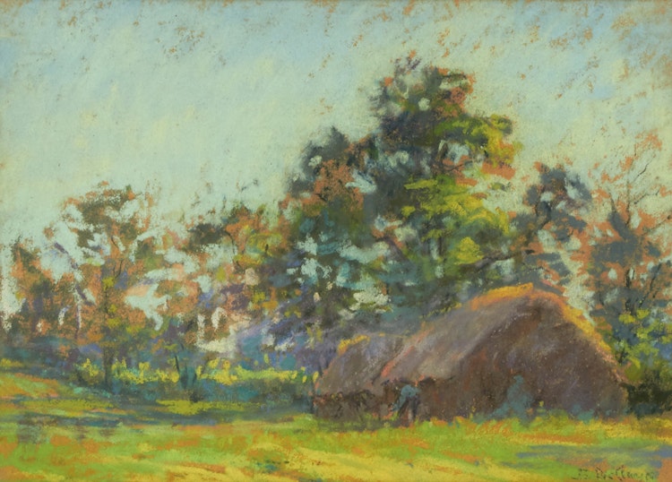 Artwork by Berthe Des Clayes,  Farm in Spring, Eastern Townships