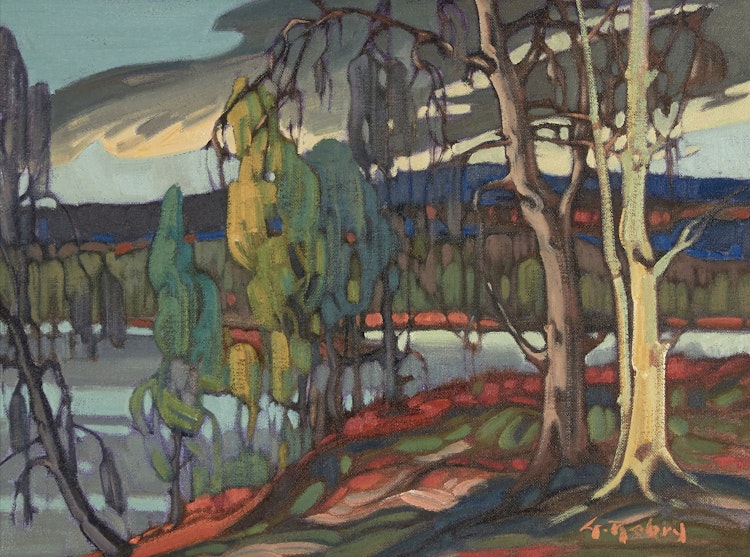 Artwork by Gaston Rebry, Vue sur le lac