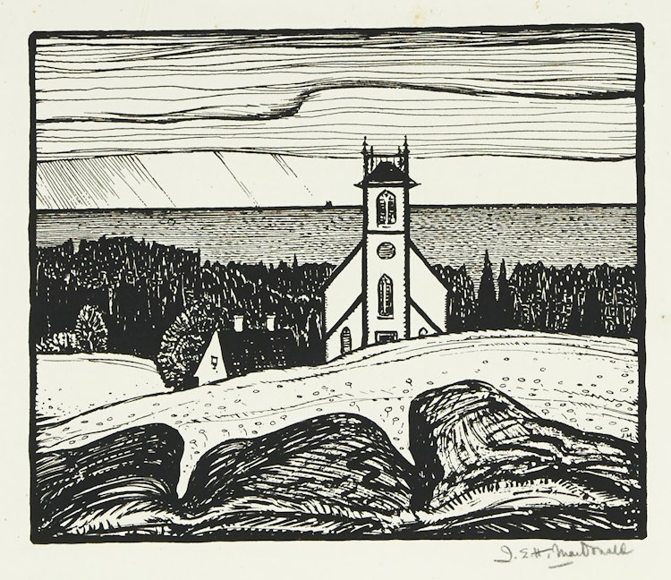 Artwork by James Edward Hervey MacDonald,  Church by the Sea