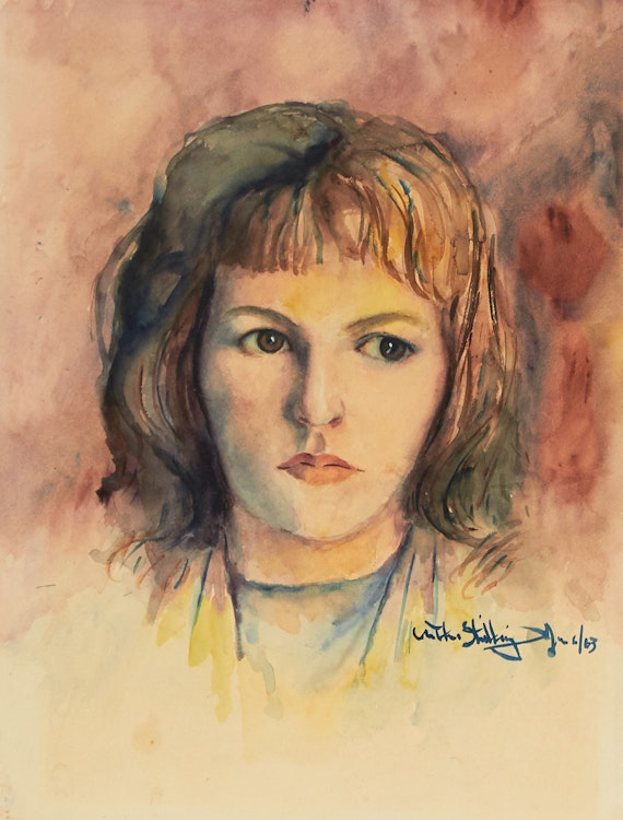Artwork by Arthur Shilling, Portrait of a Girl