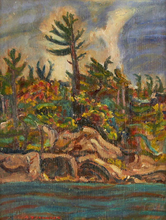 Artwork by Alexander Young Jackson, Monument Channel in Georgian Bay
