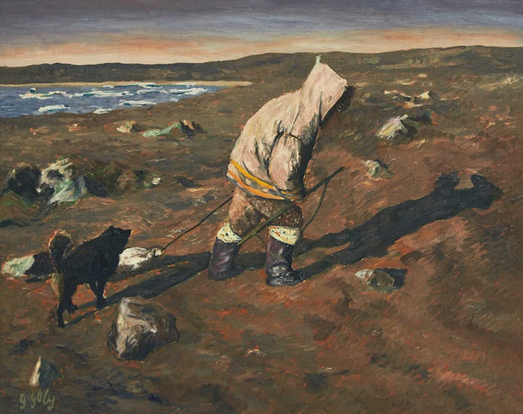 Artwork by Gabriel Joseph Gely,  Arlaloo - Return from Hunt (Clyde River)