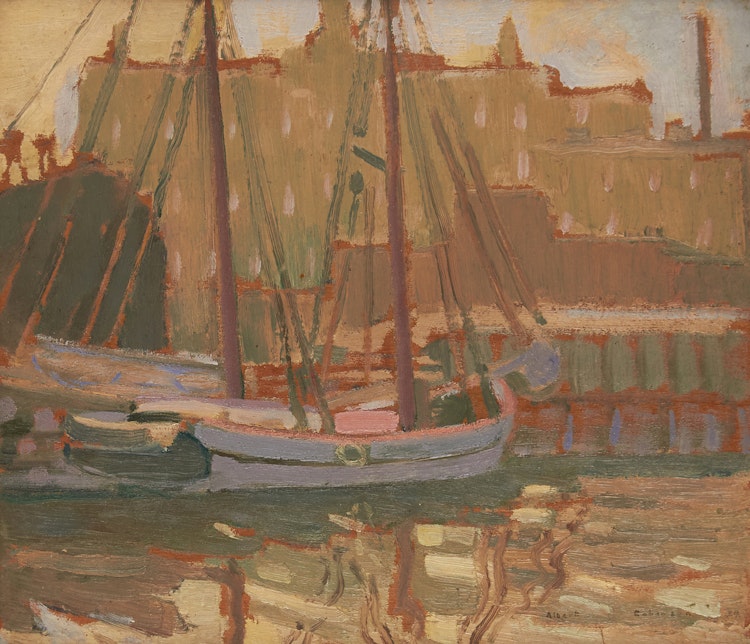 Artwork by Albert Henry Robinson, Misty Morning, Quebec