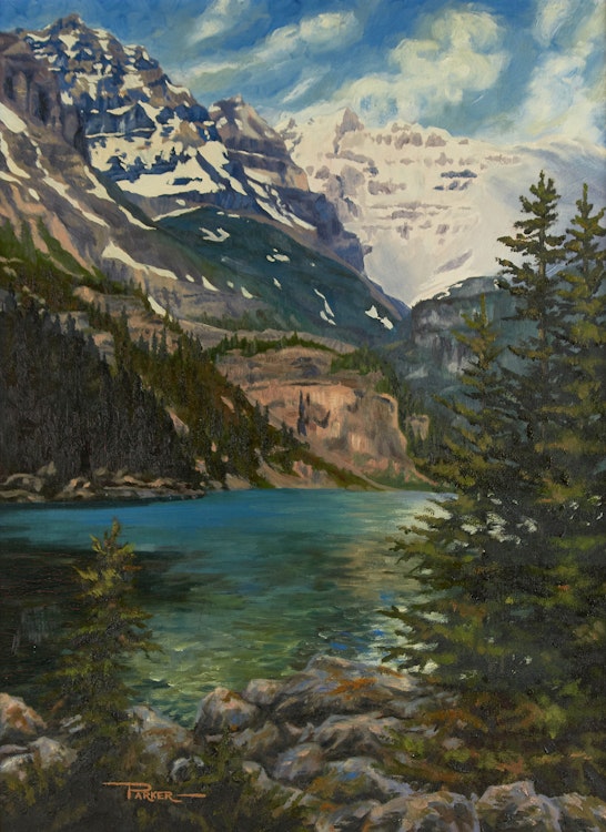 Artwork by William J. Parker,  Alpine Lake