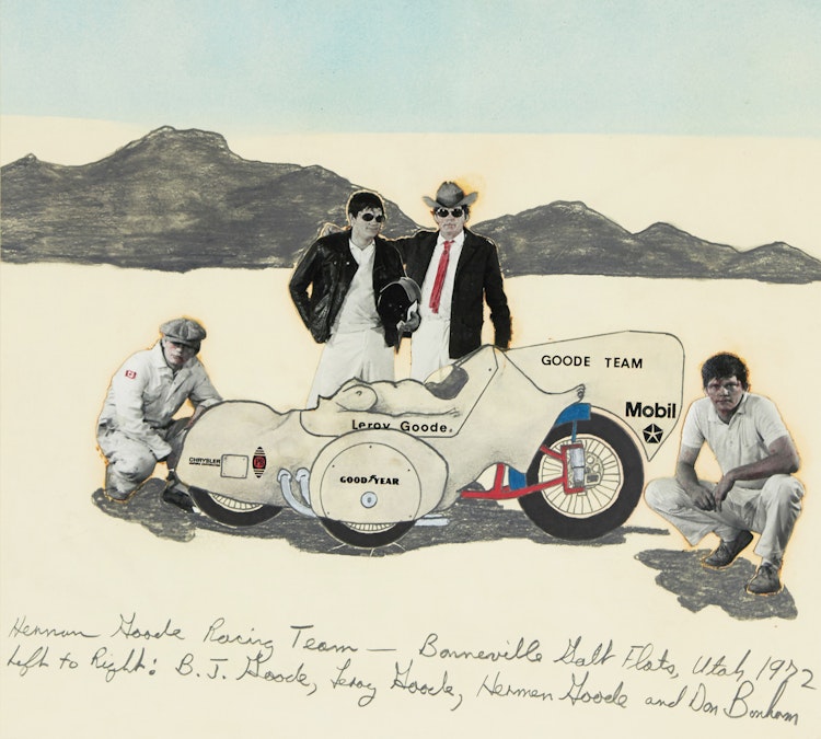 Artwork by Don Bonham,  Hennan Goode Racing Team, Bonneville Salt Flats, Utah, 1972