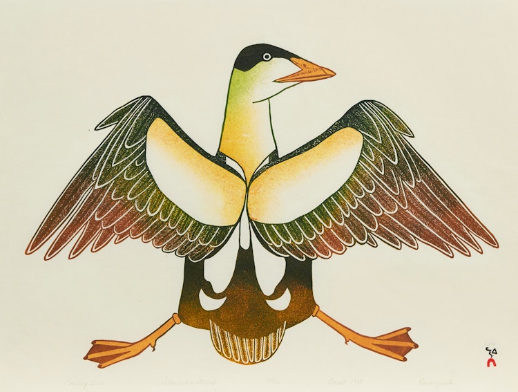 Artwork by Kananginak Pootoogook, Courting Bird