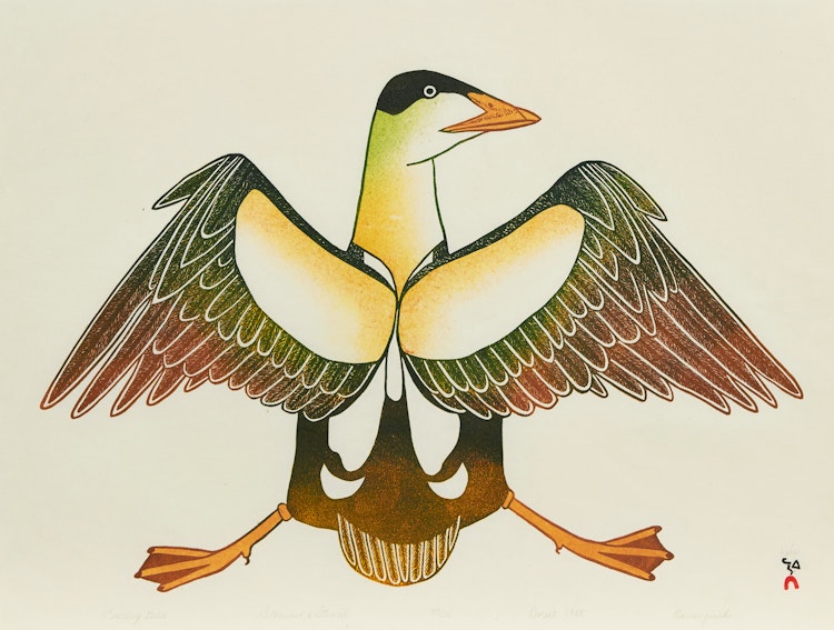 Artwork by Kananginak Pootoogook,  Courting Bird