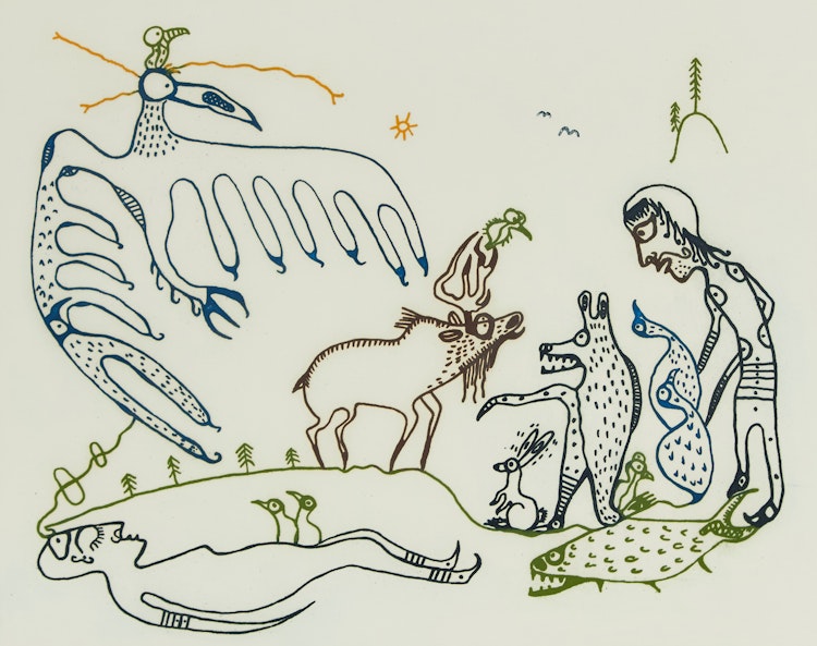 Artwork by Norval Morrisseau, Shaman’s Dream