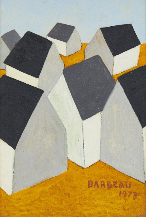 Artwork by Jacques Barbeau, Les granges commères