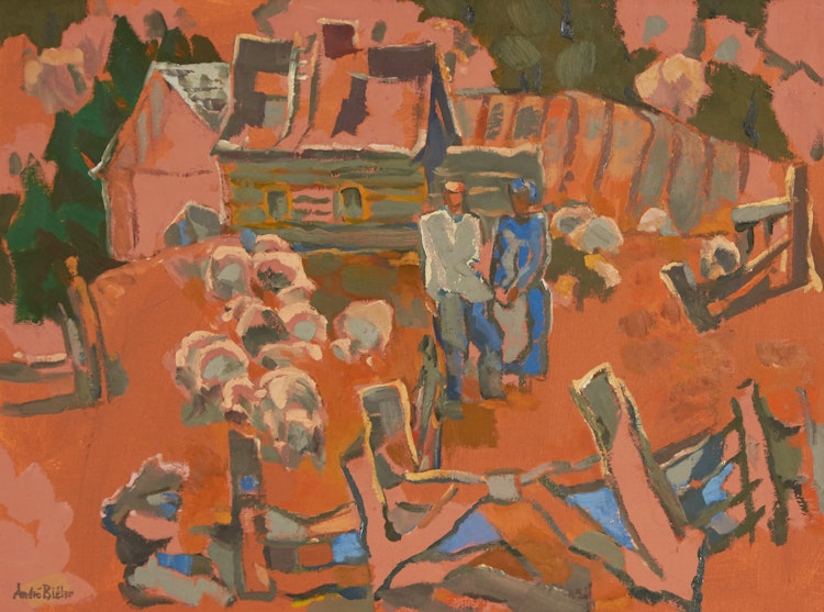 Artwork by André Charles Bieler, Les Moutons