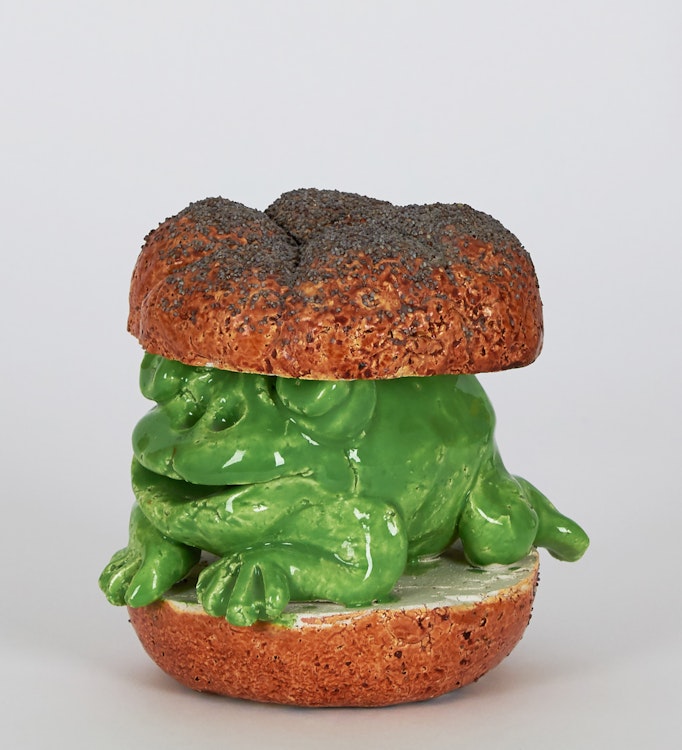 Artwork by David James Gilhooly, Frog Sandwich