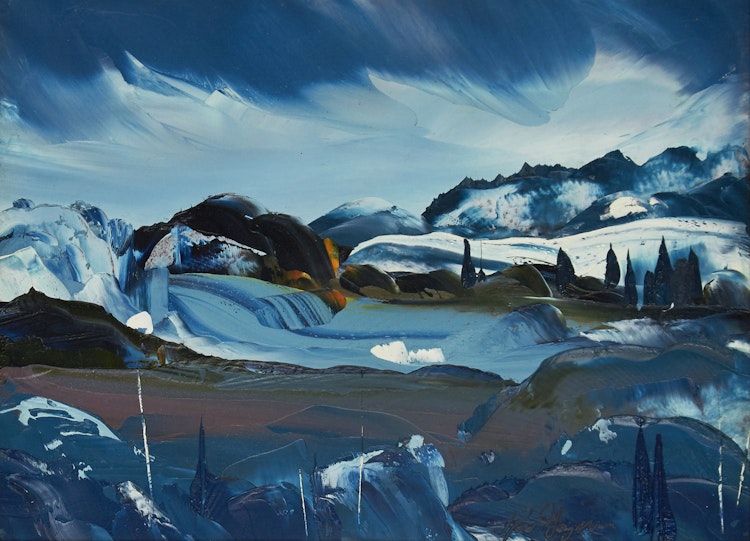 Artwork by René Gagnon, Paysage au Quebec