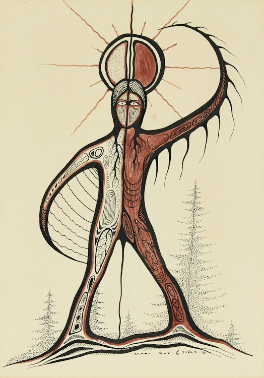 Artwork by Carl Ray, Manitou