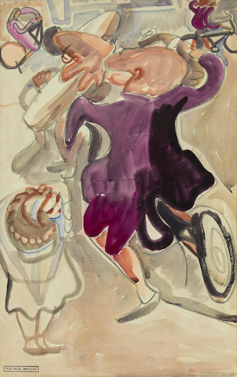 Artwork by Pegi Nicol MacLeod, Children Playing, NYC