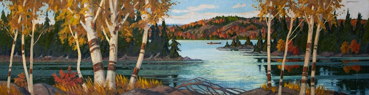 Artwork by Adolphus George Broomfield,  Late Afternoon, Northern Ontario