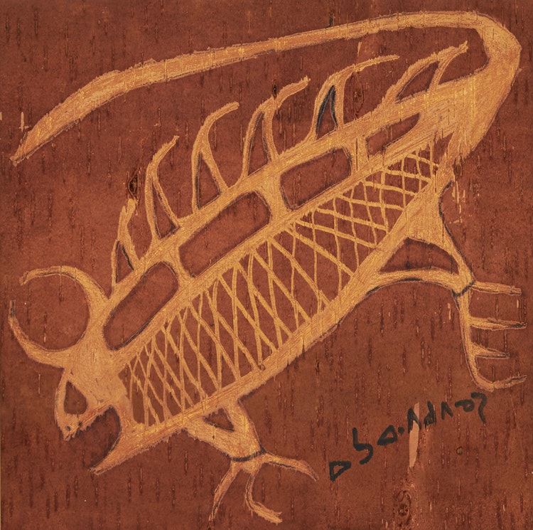 Artwork by Norval Morrisseau, Water Beetle