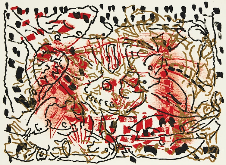 Artwork by Jean Paul Riopelle, L’oie de feu - l’oie au soleil