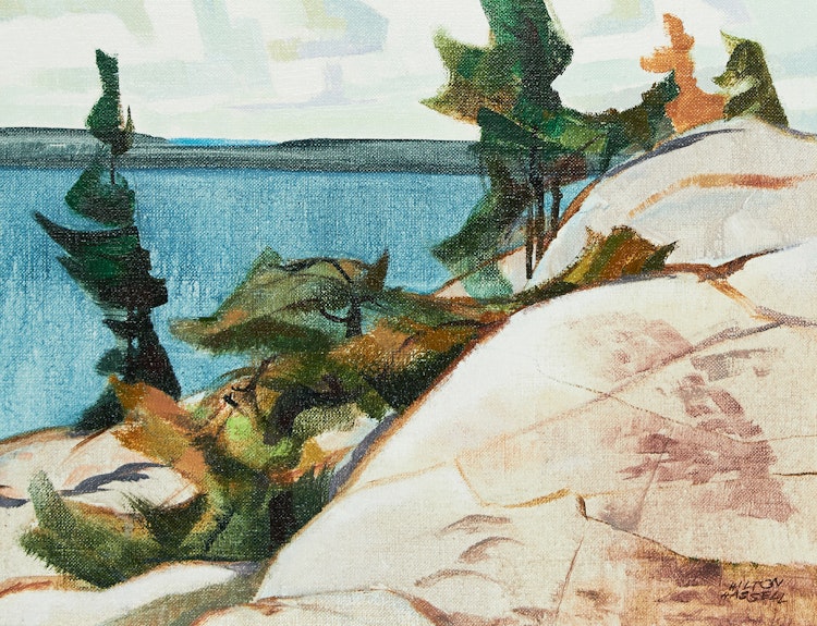 Artwork by Hilton MacDonald Hassell,  Pines at Kilbear Point, Georgian Bay