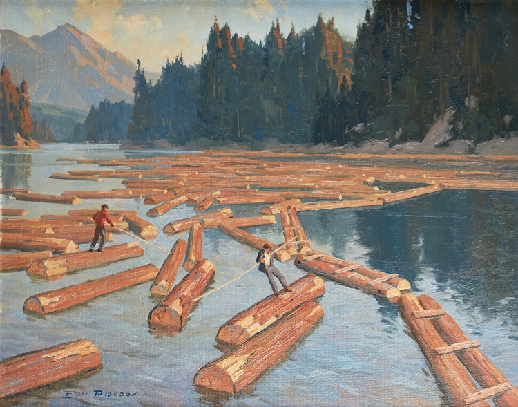 Artwork by Eric Riordon, On the North River, Laurentians