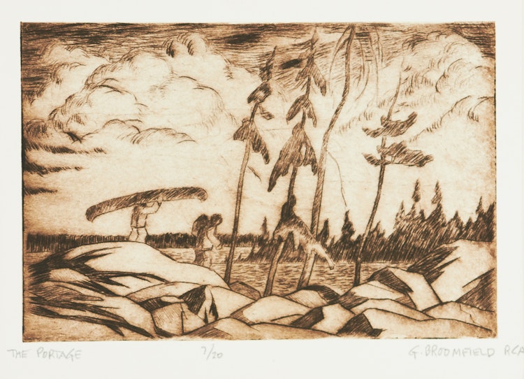 Artwork by Adolphus George Broomfield,  Folio of Six Etchings (Brackenwood Studio Press, Mississauga)