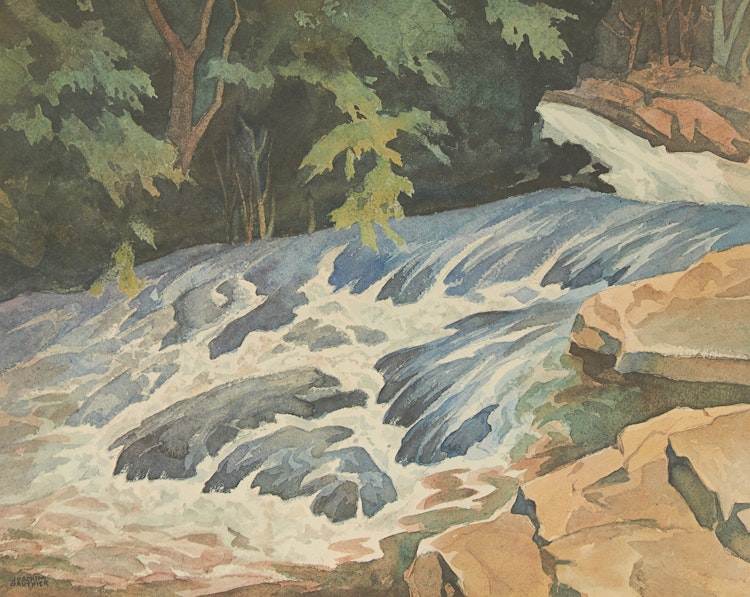 Artwork by Joachim George Gauthier,  Rushing Water