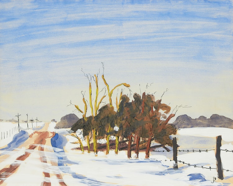 Artwork by William Perehudoff,  Untitled (Road in Winter)