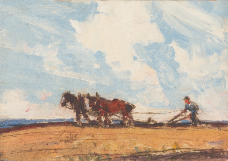 Artwork by Manly Edward MacDonald,  Ploughing