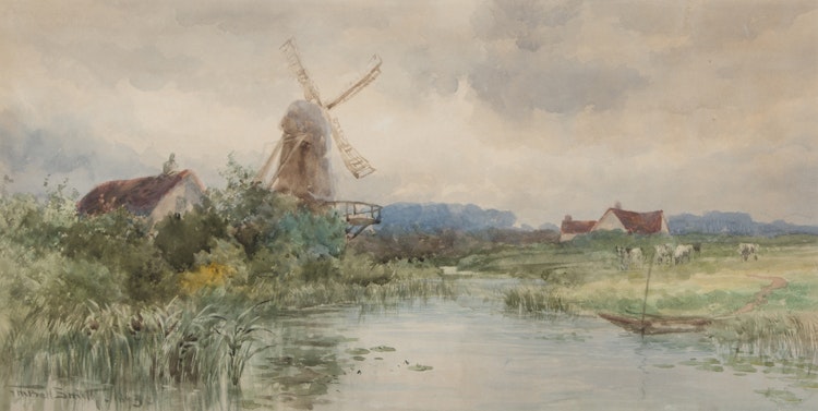 Artwork by Frederic Marlett Bell-Smith,  Windmill, Holland