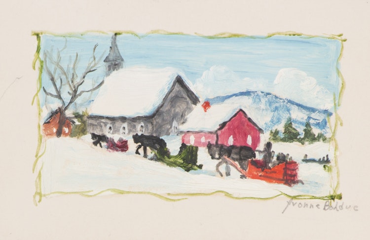 Artwork by Yvonne Bolduc, Three Winter Scenes
