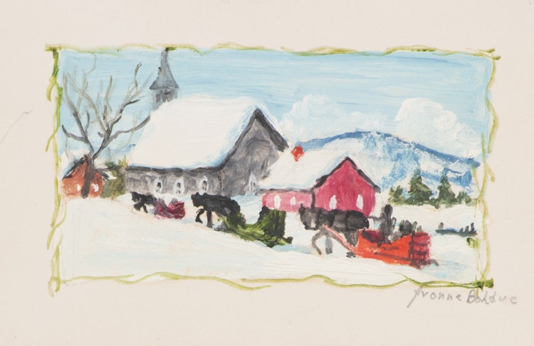 Artwork by Yvonne Bolduc,  Three Winter Scenes