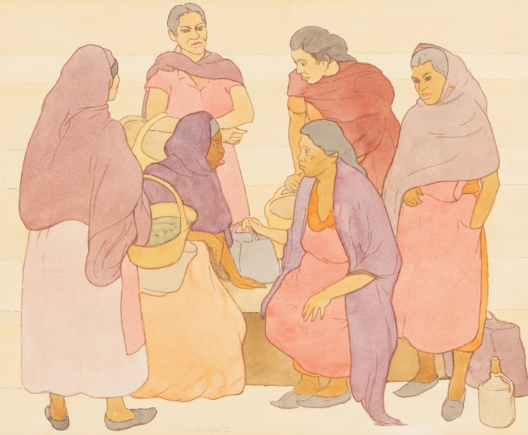 Artwork by Frederick Bourchier Taylor, Six Women