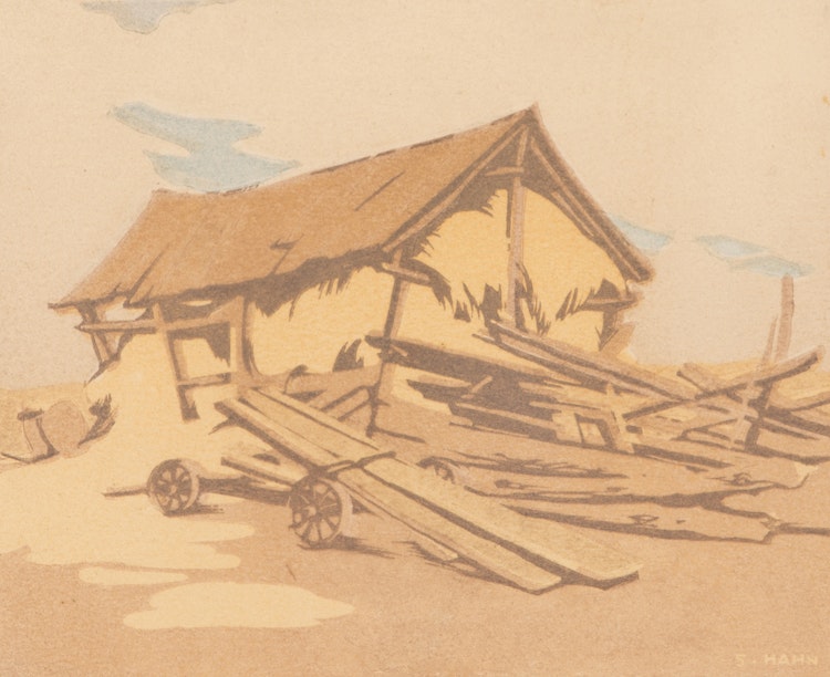 Artwork by Sylvia Hahn, The Straw Shed